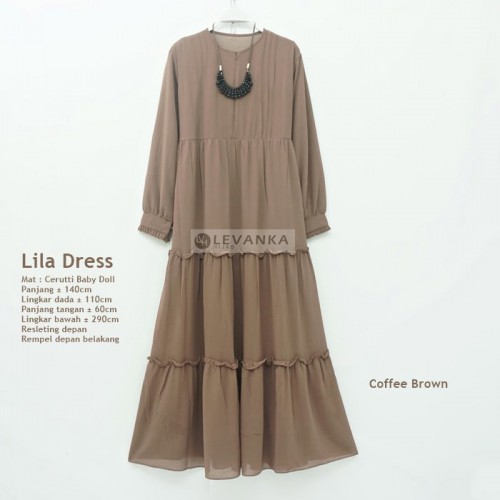 GAi-035 Lila Dress - Gamis Polos Ceruti Babydoll
